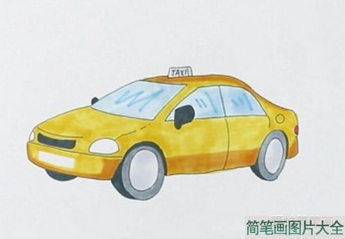 TAXI出租车如何画简单又漂亮  第3张