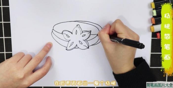 杨桃细节过程简笔画  第2张