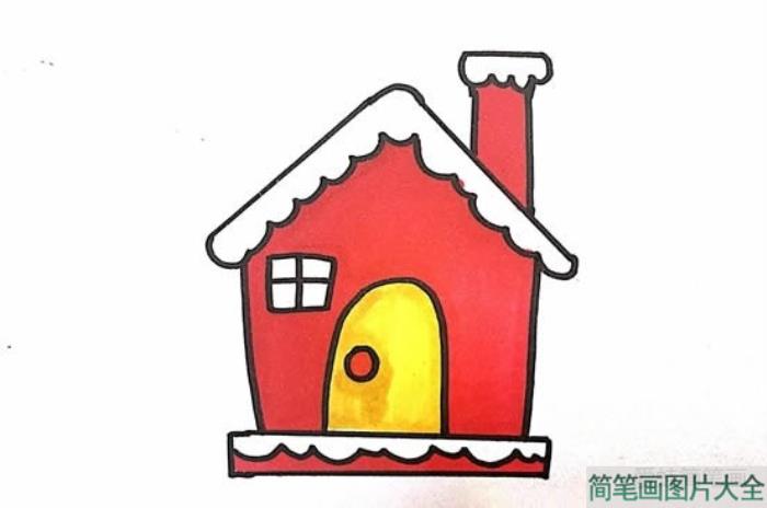 圣诞老人的小屋怎么画好看又简单  第3张