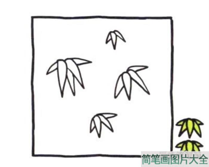 四步画出竹子简笔画  第2张