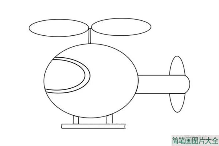 卡通直升机简笔画  第4张
