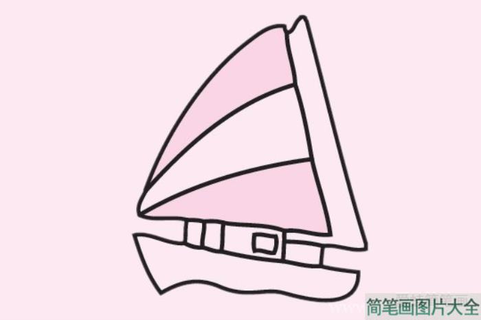 帆船简笔画图片大全  第4张