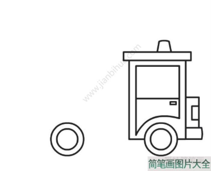 轻松学会消防车简笔画  第2张