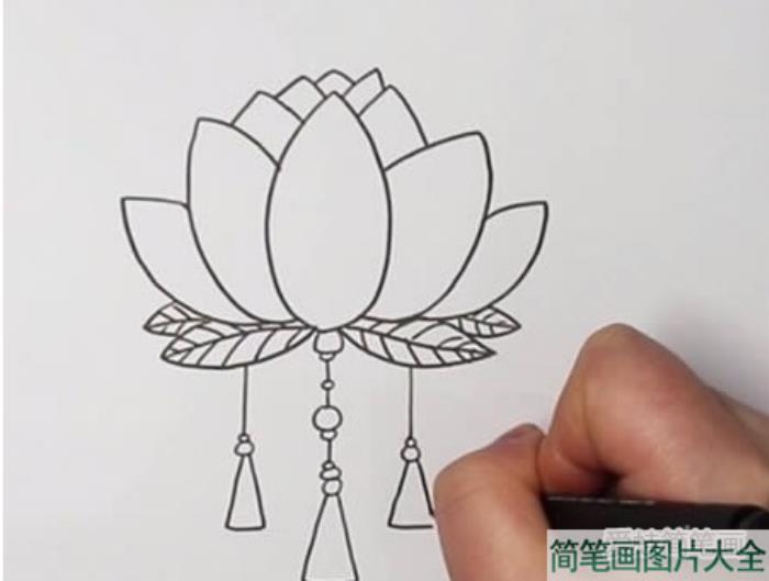 莲花灯简笔画  第2张