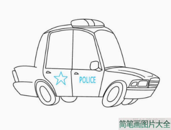 卡通警车怎么画  第9张