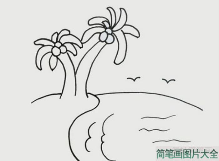 椰子树简笔画  第3张