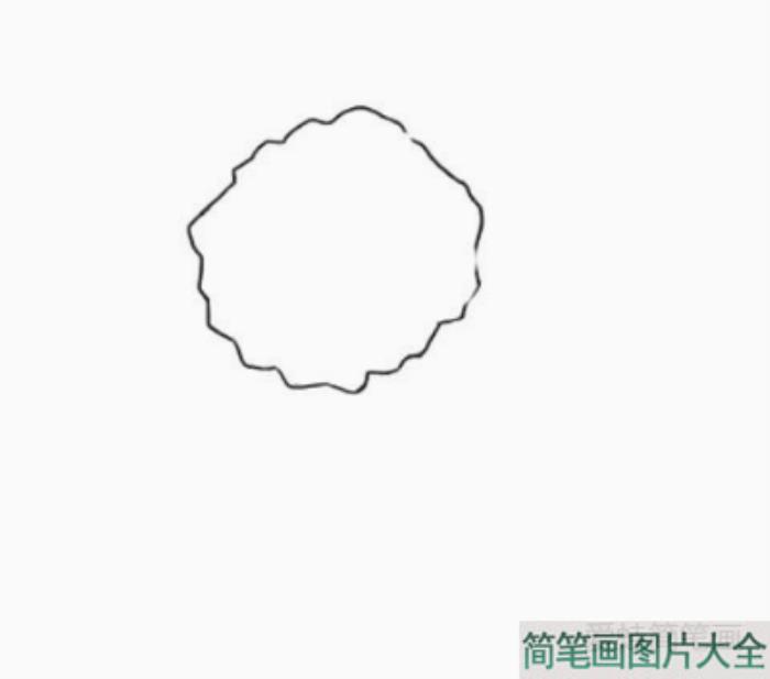 绣球花简笔画画法步骤  第1张