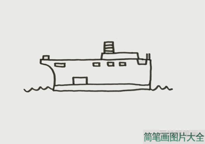 军舰简笔画  第2张