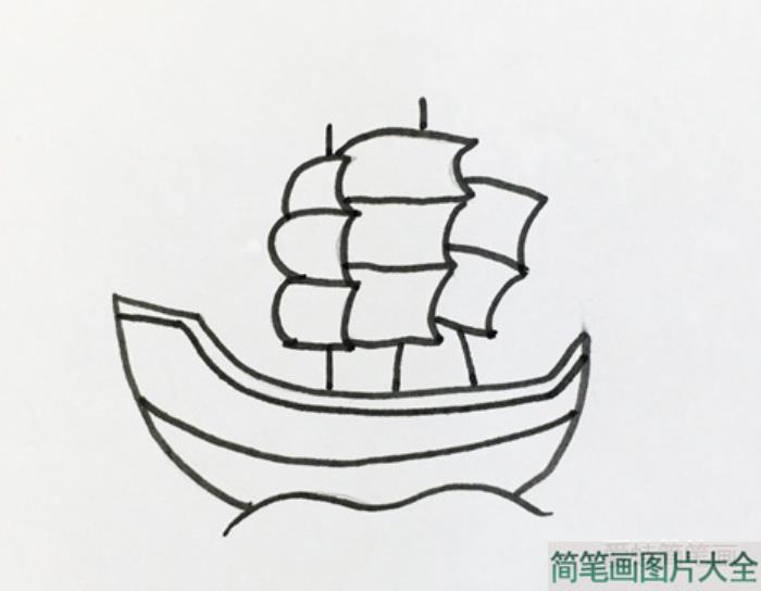 帆船简笔画  第3张