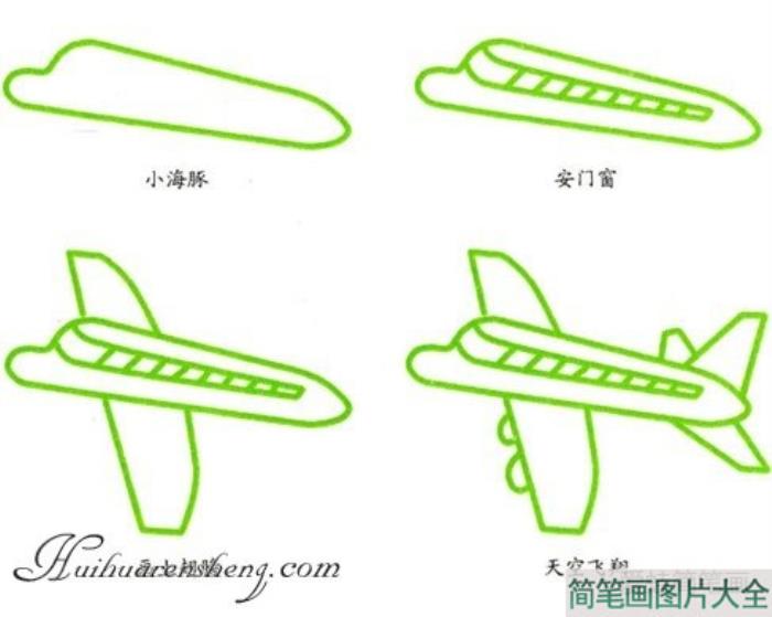 飞机幼儿简笔画  第1张