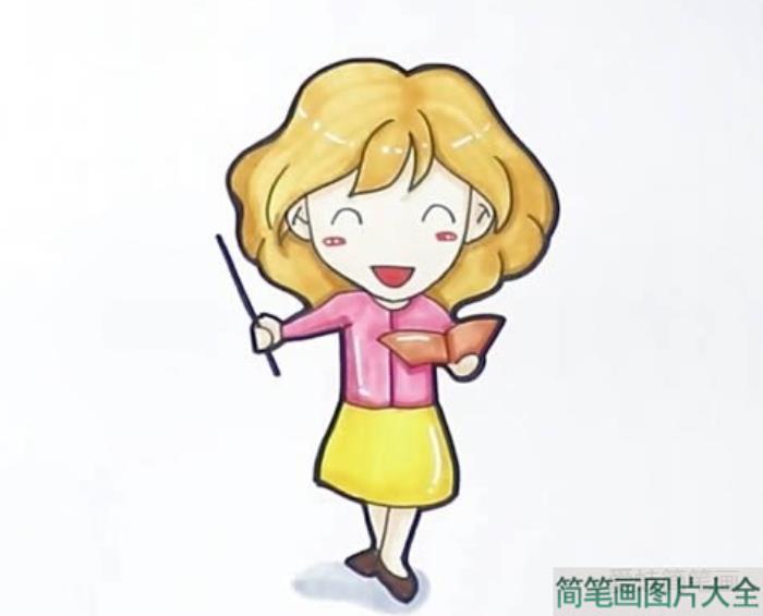 女老师简笔画  第4张