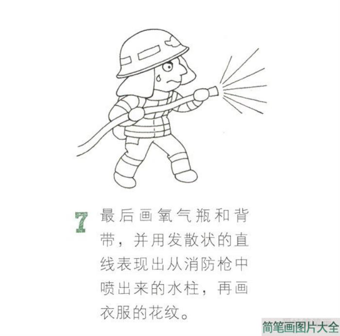 幼儿园消防员简笔画  第7张