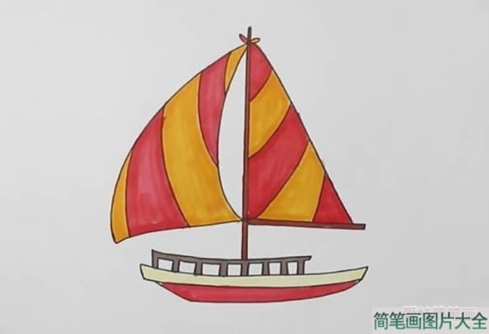 漂亮帆船简笔画  第3张