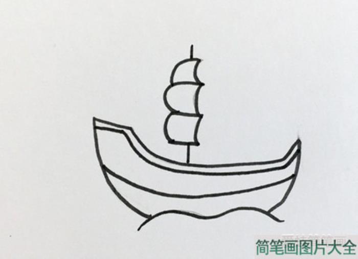 彩色帆船简笔画  第2张