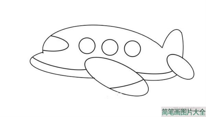 卡通客机简笔画  第4张