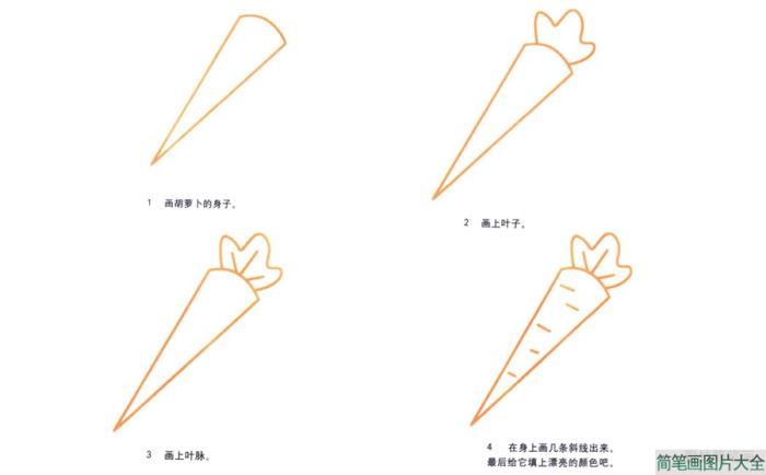 胡萝卜简笔画