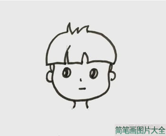 小朋友手牵手简笔画