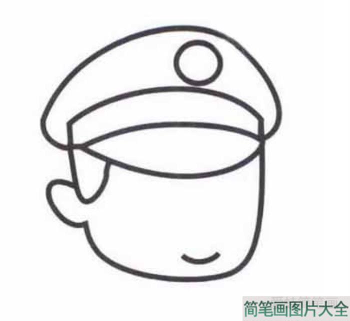 卡通警察头像的画法  第2张