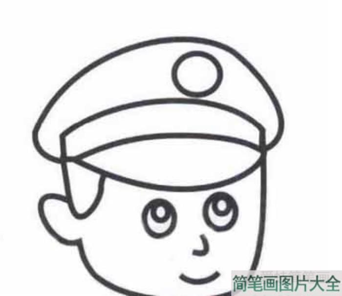 卡通警察头像的画法  第4张