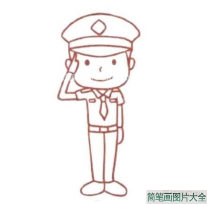 警察敬礼简笔画  第3张