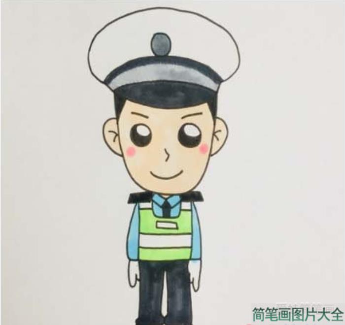 交通警察简笔画  第5张