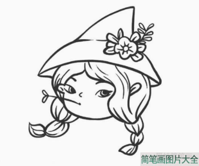 拽拽的小女孩简笔画画法  第4张