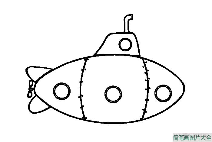 6张卡通潜水艇简笔画  第2张