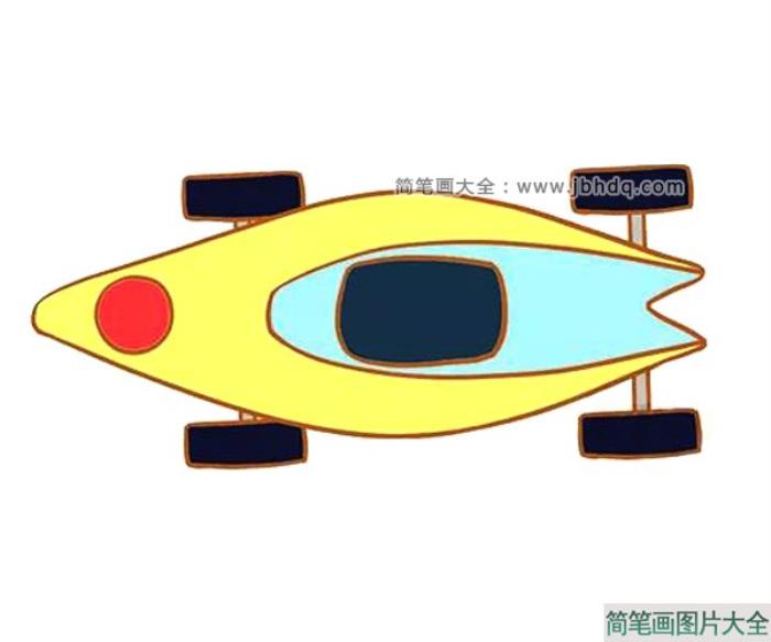 一组漂亮的小汽车简笔画  第4张