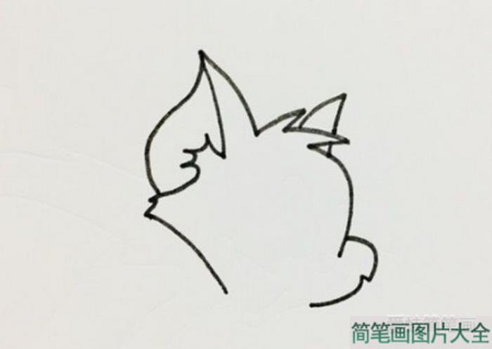 汤姆猫简笔画  第1张