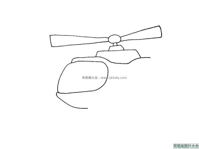 一步一步教你画直升机简笔画  第5张
