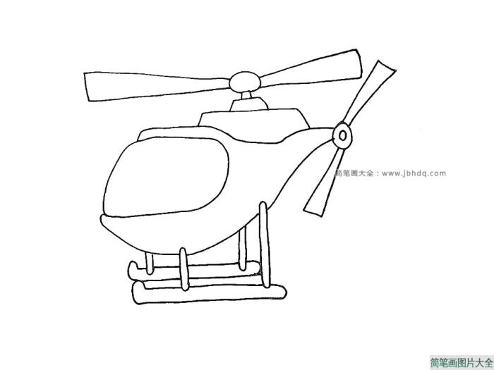 一步一步教你画直升机简笔画  第9张