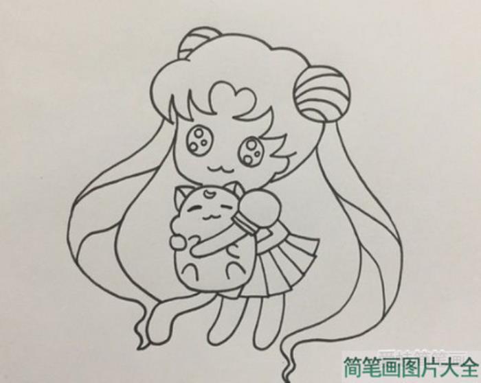 美少女战士简笔画  第4张