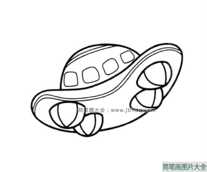 Q版飞碟简笔画图片  第1张