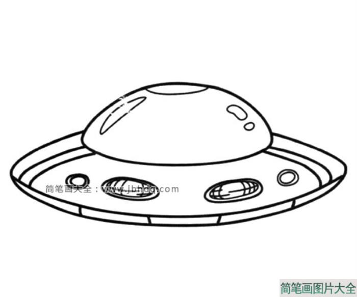 漂亮的飞碟简笔画图片