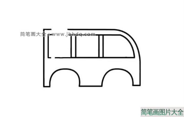 卡通校车简笔画教程  第4张