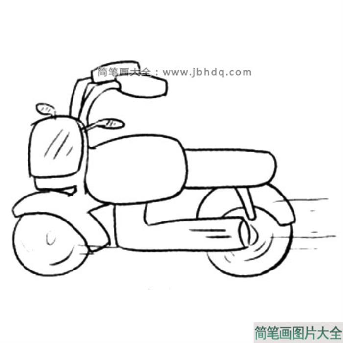 Q版交通工具_摩托车