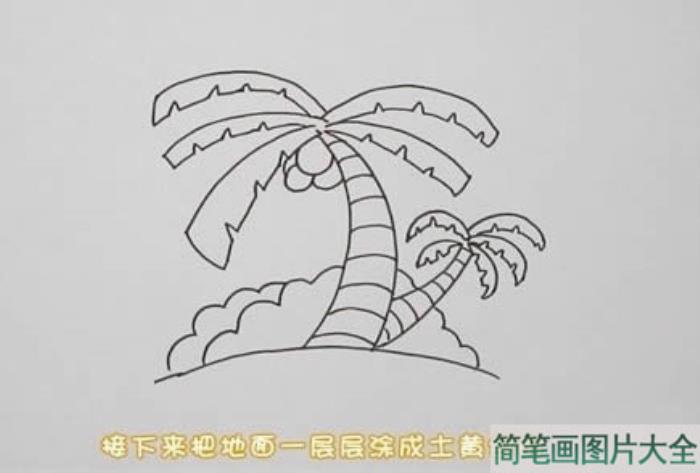 椰子树简笔画  第2张