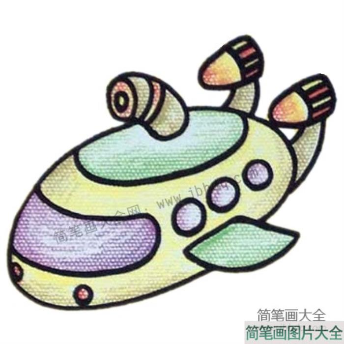 潜水艇简笔画教程  第5张