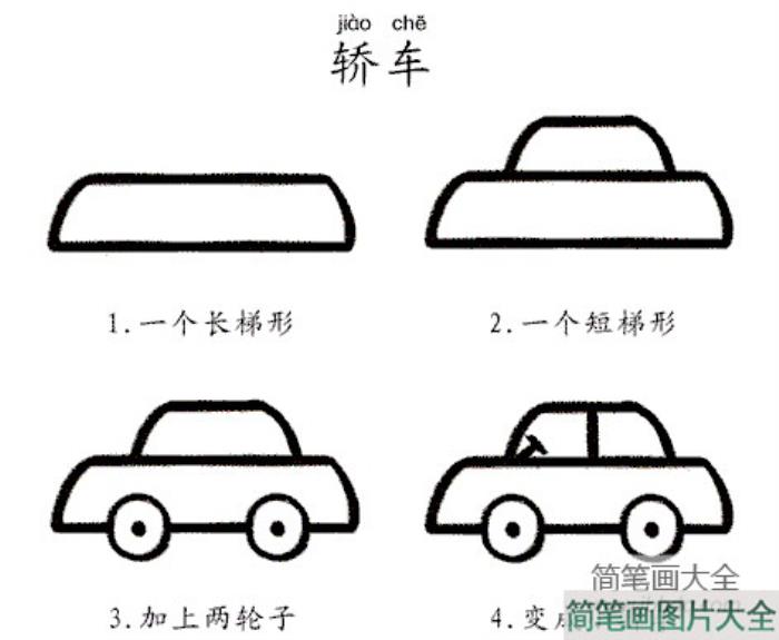 如何分步骤画卡通面包车  第2张