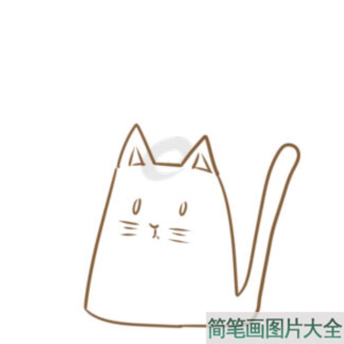 卡通橘猫简笔画  第3张