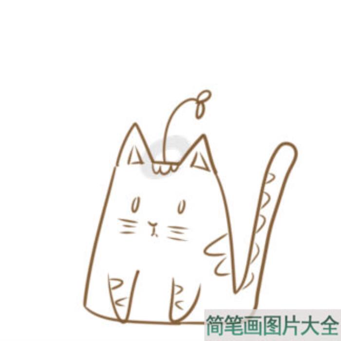 卡通橘猫简笔画  第4张