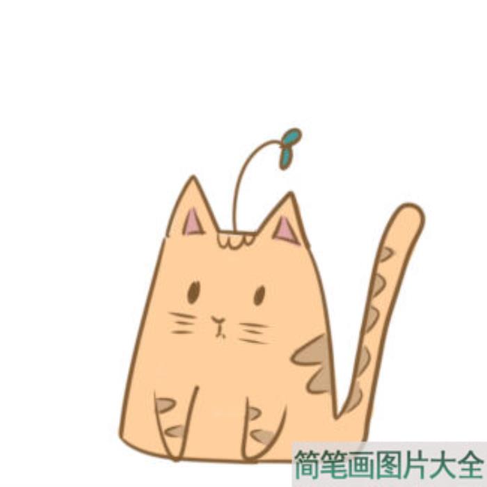 卡通橘猫简笔画  第5张