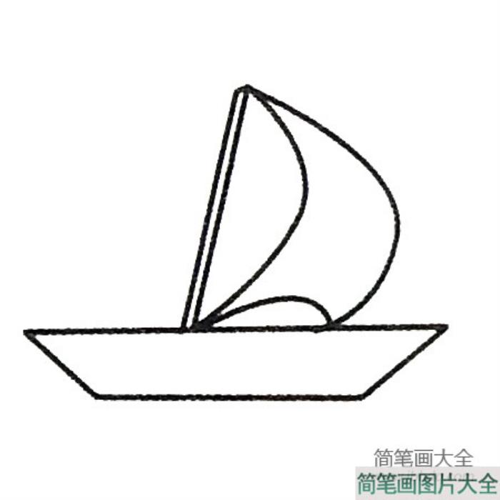 帆船简笔画大全及画法步骤  第3张