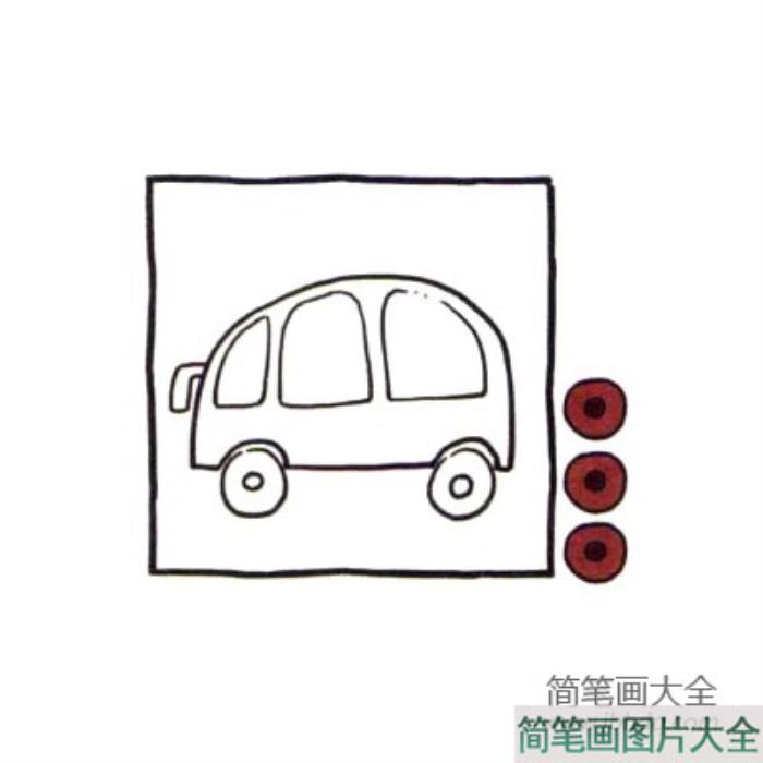 四步画出可爱简笔画_公交车  第3张