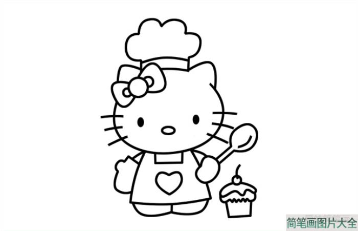 HelloKitty凯蒂猫简笔画  第2张