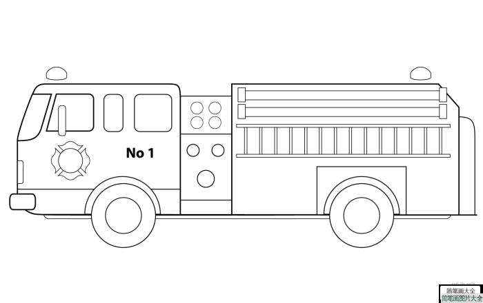 消防车的简单画法