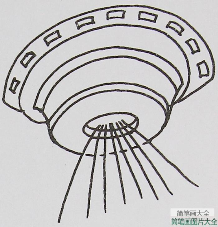 儿童简笔画_宇宙飞船简笔画  第1张