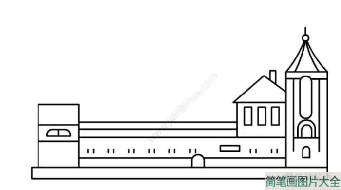 白俄罗斯米尔城堡简笔画  第3张