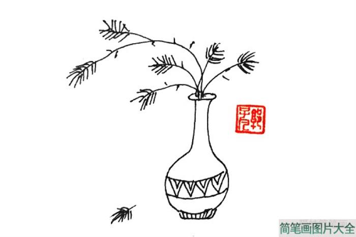 花瓶小花简笔画  第5张