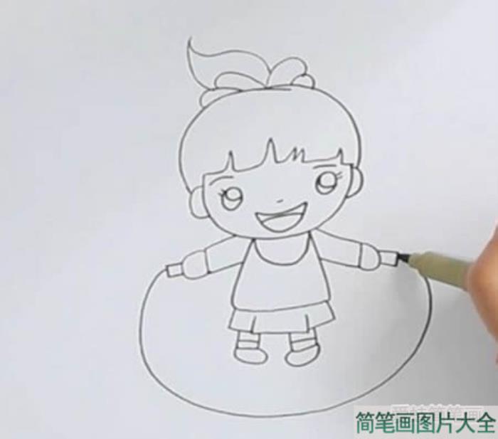 跳绳的小女孩简笔画  第2张